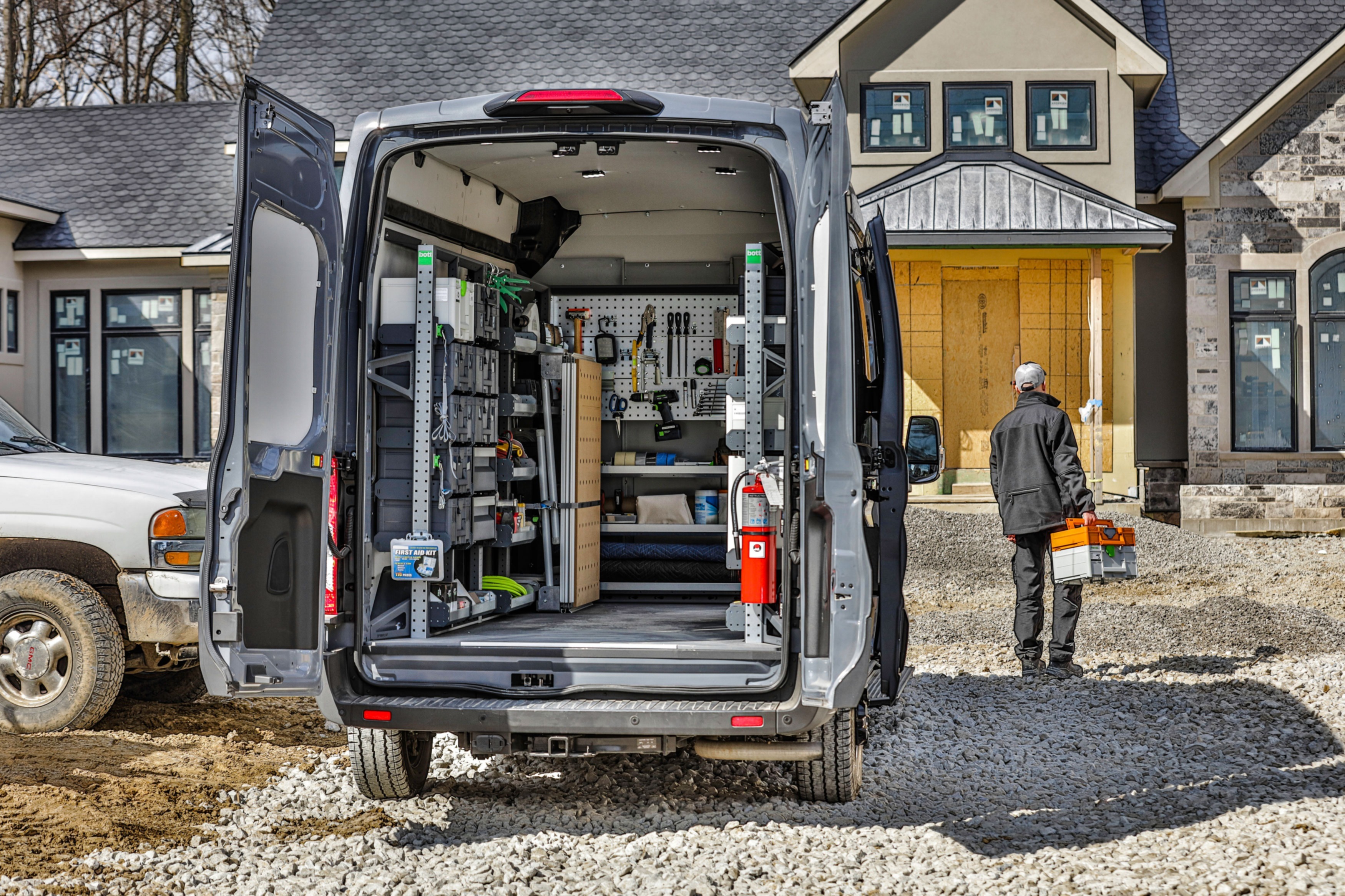 Systainer systems maximaze storage space in vehicle.