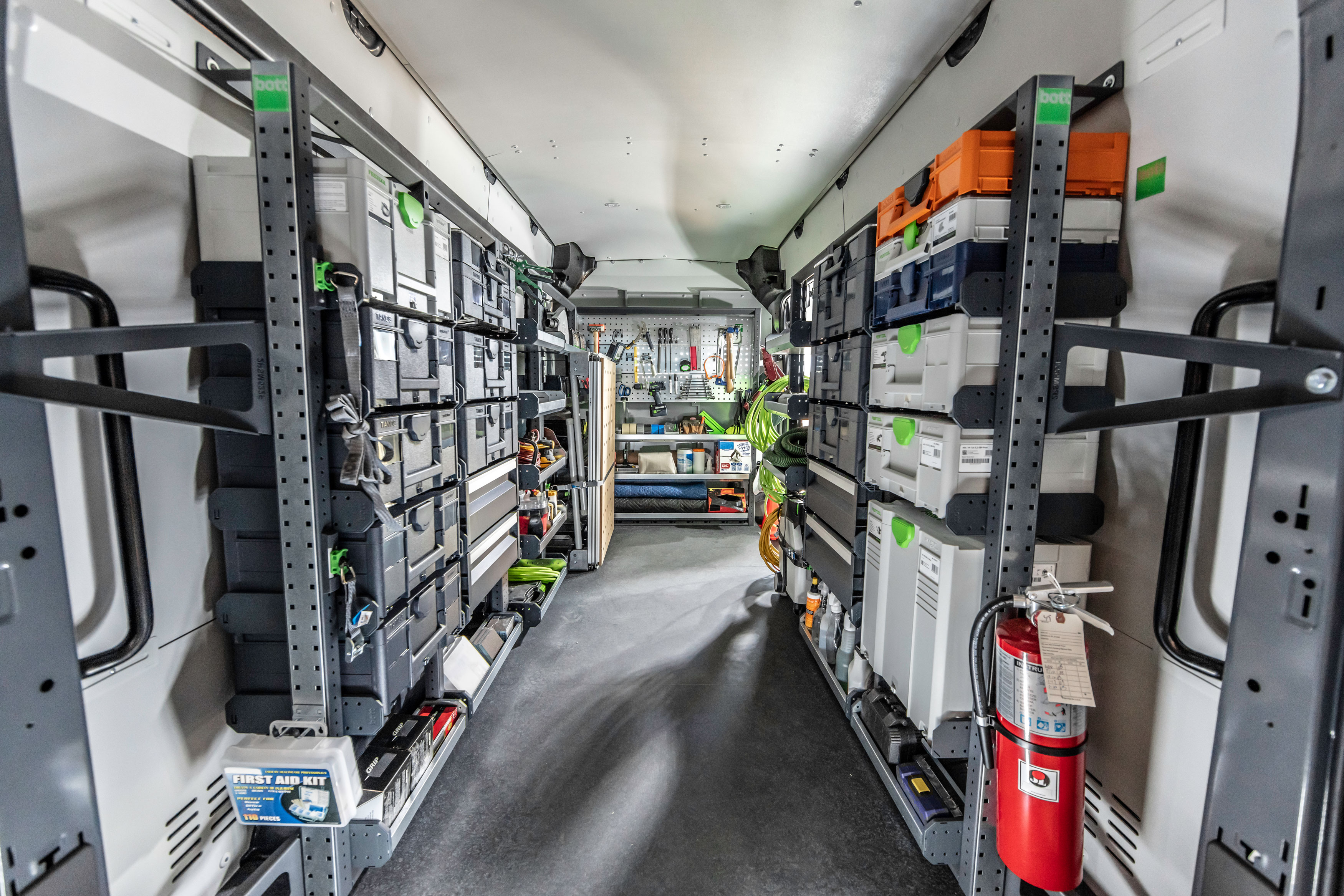 Modular storage systems for vans